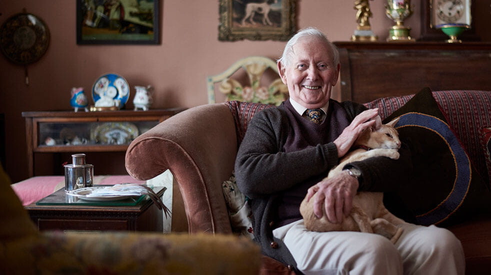 Why having pets could change your life; old man with cat
